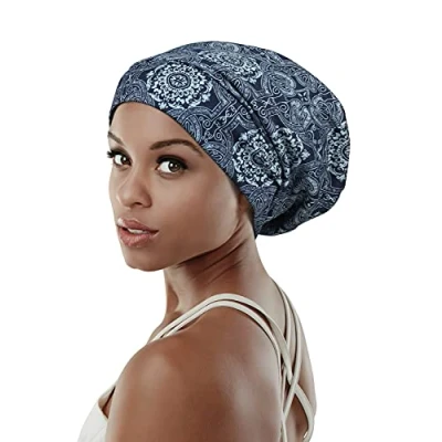 Image of FocusCare Elastic Slap Headwear for Long Frizzy Hair Sleep Slouchy Beanie