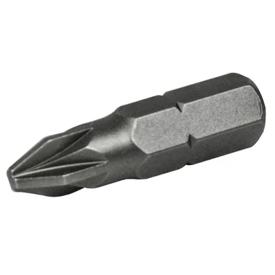 Image of Pozi S2 Grade Steel Screwdriver Bits PZ1 x 25mm (Pack 3)