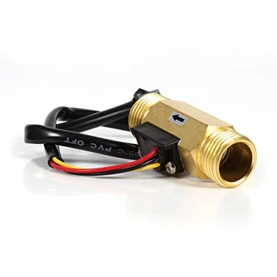 Image of Flow Sensor Connector，60mm G1/2&quot; Copper Thread Hall Effect Liquid Water Flowmeter Fluidmeter Switch Meter 1 30L/min