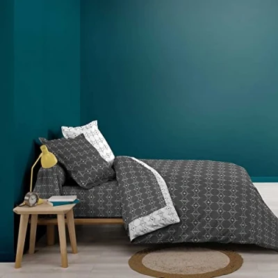 Image of Douceur d&#039;Intérieur, Aristide Duvet Cover (240 x 220 cm) Anthracite 100% Cotton