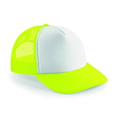 Image of Beechfield Vintage Plain Snap Back Trucker Cap Classic Retro Style Hat