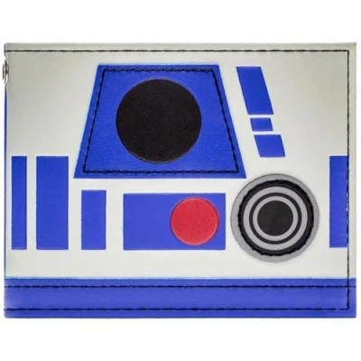 Image of The Empire Strikes Back Star Wars R2 D2 Repair Droid Rebel Alliance Wallet Bi Fold ID &amp; Card Holder, Blue