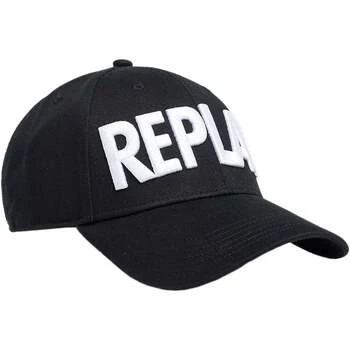 Image of Replay Unisex_Adult Ax4308 Beanie Hat, 1058 Black Optical White, One Size