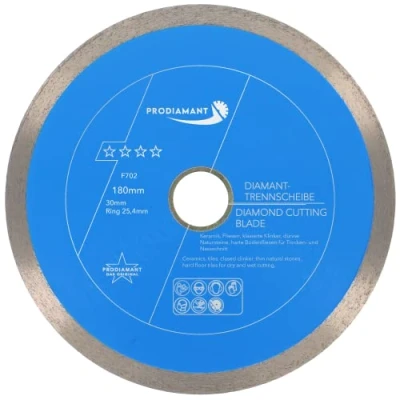 Image of PRODIAMANT Professional diamond cutting disc PRORIM 180 mm x 30/25.4 will not break out with glazed tiles porcelain stoneware ceramic