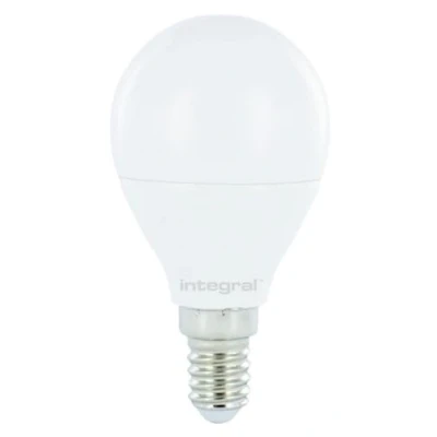 Image of Integral LED Golf Ball Mini Globe Light Bulb 2700K SES E14 Small Screw Cap =60w