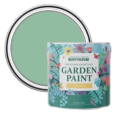 Image of Rust Oleum Green Mould Resistant Garden Paint In Matt Finish Wanderlust 2.5L