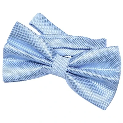 Image of DonDon Men’s Bow Tie pre tied and completely adjustable in silk look Light blue