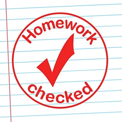Image of Homework checked Self inking Teacher Stamper. 22mm Reinkable ^