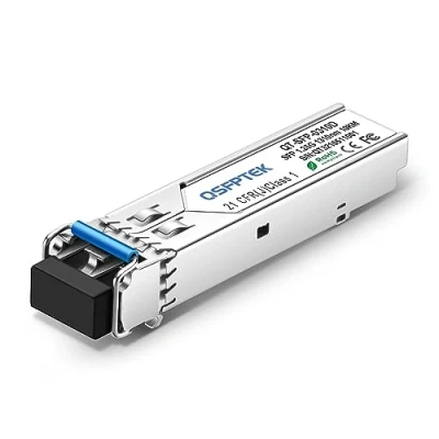 Image of QSFPTEK 1.25G Gigabit SFP Module, 1000BASE LX/LH 1310nm 10km DDM Single Mode LC Mini GBIC Transceiver for HP J4859A/J4859C/J4859B