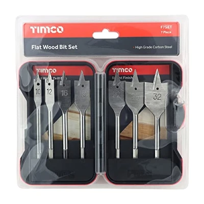 Image of TIMCO F7SET Flat Wood Twin Cutting Edge Bit Set 7pc