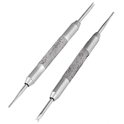 Image of Watch Link Removal Kit, Band Spring Bars Bracelet Strap Pins Remover Stainless Steel Repair Kit Tool Watchmaker 2Pcs