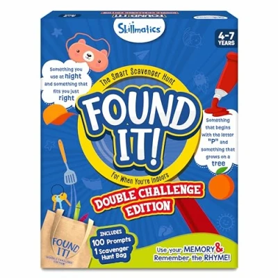 Image of Skillmatics Card Game Found It Indoor, Double Challenge Scavenger Hunt, Stocking Stuffers for Kids, Families, Travel Toy, Gifts Ages 4, 5, 6, 7