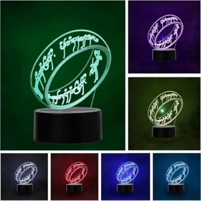 Image of LED Lamp One True Ring LOTR Color Changing USB Night Light and Decoration