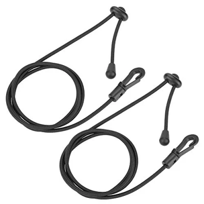 Image of 2Pcs Kayak Paddle Leash, Durable Rubber Oar Rope Hook Board Leash for Paddling Avoiding Washed Oars Away Rowing Water Sports