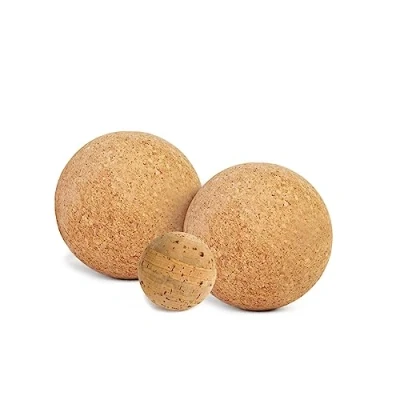 Image of Yoga Studio Natural 100% Cork Unbranded Massage Ball Set of 3 2 x 4cm, 2cm