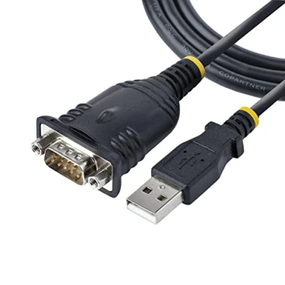 Image of StarTech.com 3ft (1m) USB to Serial Cable, DB9 Male RS232 Converter, Prolific IC, Adapter for PLC/Printer/Scanner/Switch, COM Port Adapter, Windows/Mac (1P3FP SERIAL)