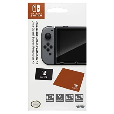 Image of PDP Gaming Premium Ultra Guard Screen Protector Kit Thick Shatterproof Protector, Cloth, Applicator: Nintendo Switch