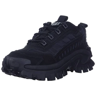 Image of Caterpillar Intruder Unisex Out Trainers Black Suede Size UK 3