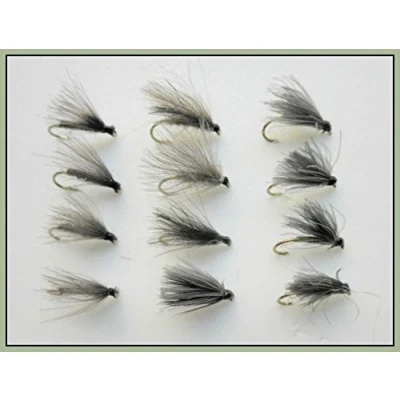 Image of 12 CDC F Flies Trout Fishing 3 Colours, Choice (14/16)