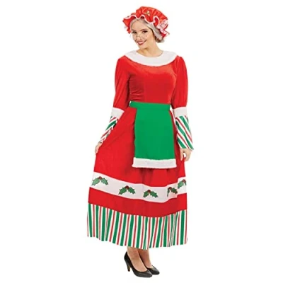 Image of Fun Shack Mrs Santa Claus Costume, Costume Women, Outfit, Outfit Adult Large