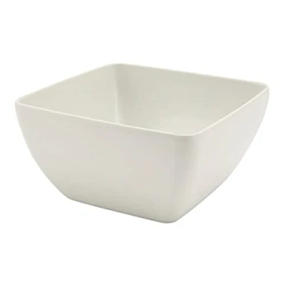 Image of Genware NEV MELSQB 12 Curved Square Bowl, 12.5 cm, White Melamine