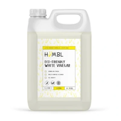 Image of Humbl Sicilian Lemon Scented White Vinegar Cleaning All Natural Multi Surface &amp; Purpose Cleaner, Limescale Remover, Laundry Softener More 100% Vegan Cruelty Free 5 Litre