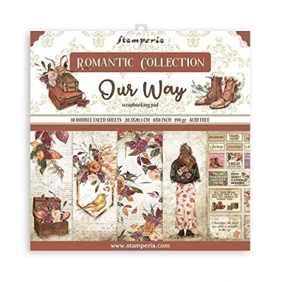 Image of Stamperia International Mini Scrapbooking Pad Our Way, Multicoloured, 8 x inches (SBBS64)