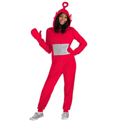 Image of Adult Teletubbies Po Jumpsuit Fancy Dress Costume X Large