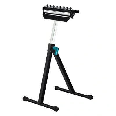Image of wolfcraft Multi function Support Stand and Roller trestle I 6102300 work for supporting rolling off workpieces