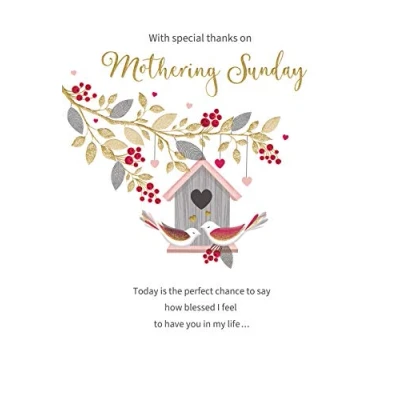 Image of Regal Publishing Classic Mother&#039;s Day Card Mothering Sunday 9 x 6 inches,Grey