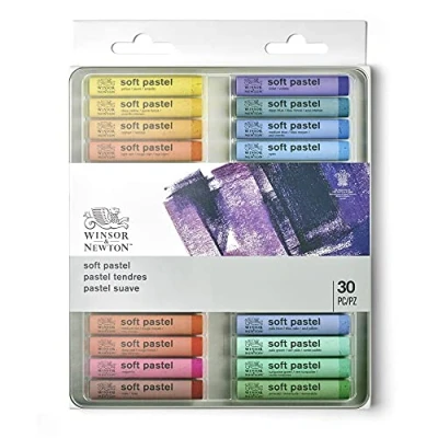 Image of Winsor &amp; Newton 1790002 Artist Soft Pastels, Pastels for Easy Application and Blending, Vibrant Colours, 30 Colours