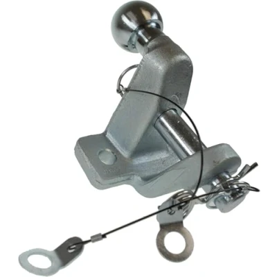 Image of BITS4REASONS NEW MODEL MAYPOLE 50MM SILVER SHINE &amp; MATT TOWBALL BALL PIN HITCH MP84