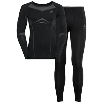 Image of odlo Fundamentals Performance Warm Men&#039;s Functional Underwear Set, black graphite grey, L