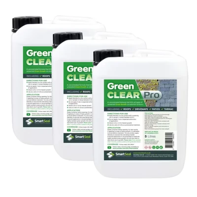 Image of Smartseal Green Clear Pro Moss and Algae Remover 5 Liter Pack of 3