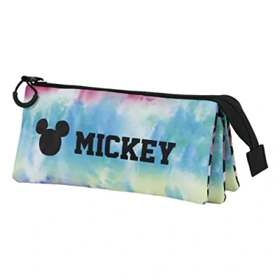 Image of Disney Mickey Mouse Tie FAN Triple Pencil Case 2.0, Blue, 23 x 11 cm