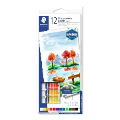 Image of STAEDTLER 8880 C12 Karat Watercolour Paint Tube Multi Colour (Pack of 12)