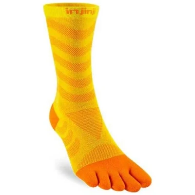 Image of Injinji Women&#039;s Ultra Run Crew Sunflower M/L (EU 40.5 44.5+), Yellow (sunflower), Medium/Large