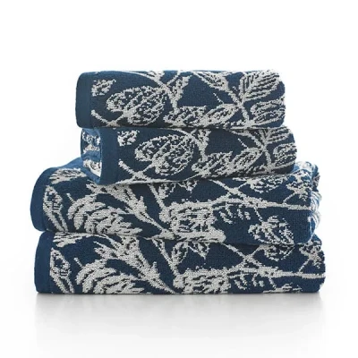 Image of Deyongs Secret Garden Towel Navy Bath