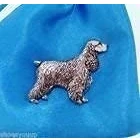 Image of Cocker Spaniel Dog Finely Handcrafted In Solid Pewter UK Lapel Pin Badge