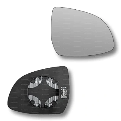 Image of Less4spares Replacement Wing Mirror Glass Right Compatible with BMW X3 2014 2017 CLIP ON Driver Off side Heated Convex