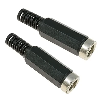 Image of 2.1mm x 5.5mm Female Socket Jack DC Power Connector Adapter Plug (Pack of 2)
