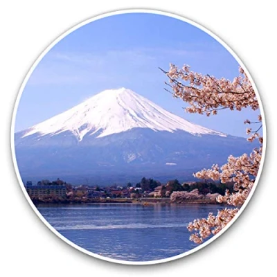 Image of 2 x 15cm Vinyl Stickers Mount Fuji Japan Mountain Japanese 8986