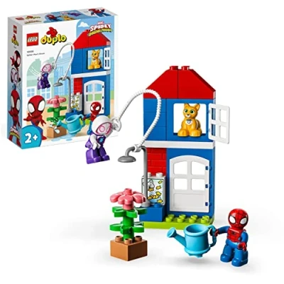 Image of LEGO DUPLO Marvel Spider Man’s House, Spidey and His Amazing Friends Buildable Toy for 2 Plus Years Old Toddlers, Boys &amp; Girls, Super Hero Set 10995