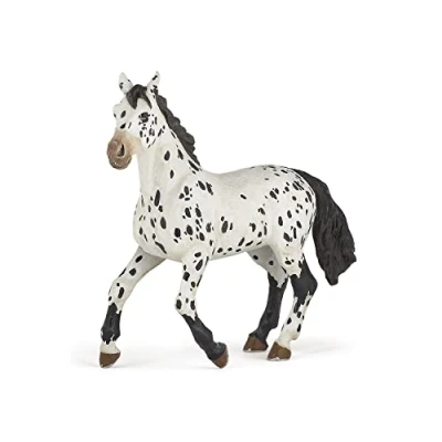 Image of Papo 51539 Black Appaloosa HORSES, FOALS AND PONIES Figurine, Animals, Multicolour, Standard Size
