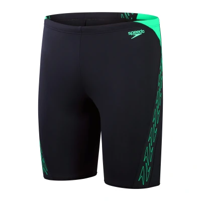 Image of Speedo MENS Hyper BOOM Splice Jammer Swimming trunks, Men&#039;s, Size: 30, True navy/herlequin green