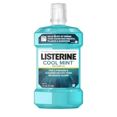 Image of Listerine Antiseptic Mouthwash, Cool Mint, 1.5 L