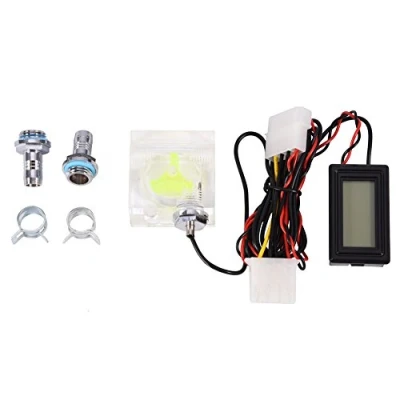 Image of VBESTLIFE PC Computer Digital Water Cooling Thermometer, Thermometer And 3 Way Flow Meter for System Kit.