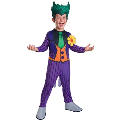 Image of Rubie&#039;s Official DC Villain The Joker Child&#039;s Costume, Size Medium Age 5 7 Years, Multiolour
