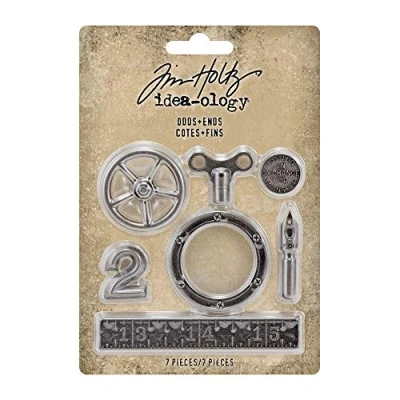 Image of Tim Holtz Idea Ology Metal Embellishments Odds and Ends