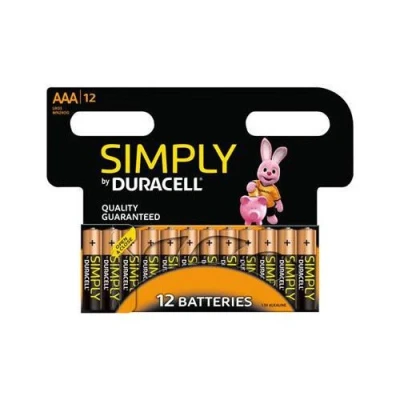 Image of Batteries AAA Duracell/Battery Pack of 12 / Simply LR03/MN2400 for Radios, Remotes, Clocks Etc
